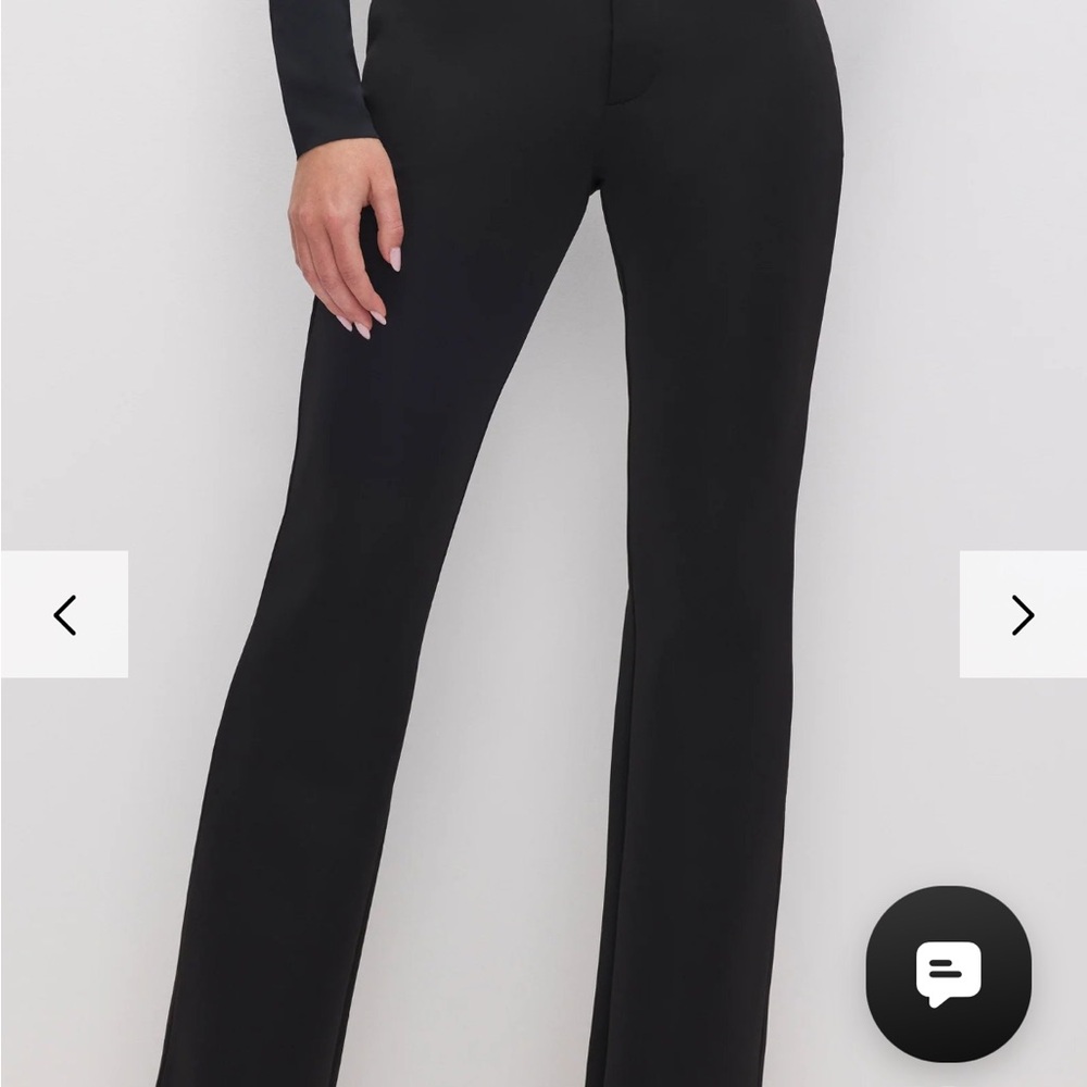 Good American Black Scuba Trousers
